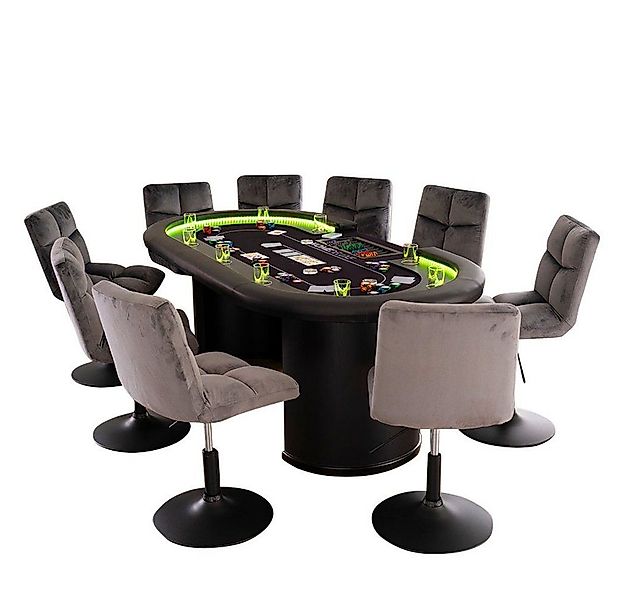 HOME DELUXE Spieltisch Pokertisch inkl. Pokerkoffer und Stühle LAS VEGAS, ( günstig online kaufen