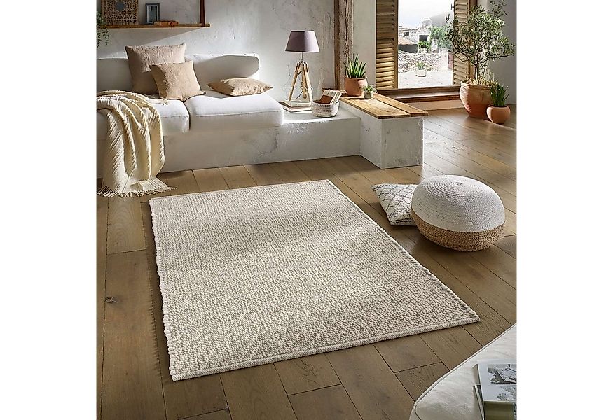 TaraCarpet Wollteppich TaraCarpet Handwebteppich Malmoe Fashion, rechteckig günstig online kaufen