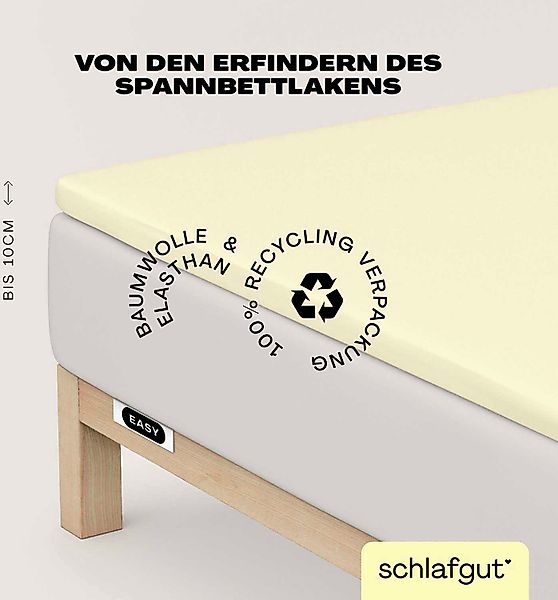 Schlafgut Spannbettlaken "EASY Jersey Elasthan Topper" MADE IN GREEN by OEK günstig online kaufen