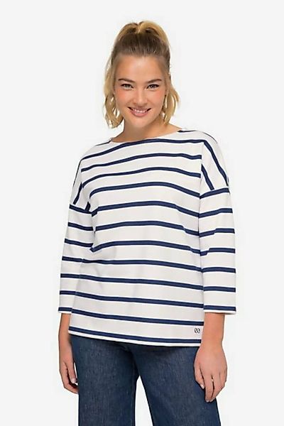 Laurasøn Sweatshirt Sweatshirt oversized Ringel 3/4-Ärmel OEKO-TEX günstig online kaufen