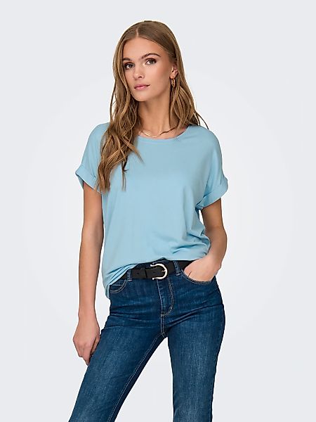 ONLY T-Shirt "ONLMOSTER S/S O-NECK TOP NOOS JRS", mit Aufschlag am Arm günstig online kaufen