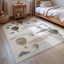 HANSE Home Kinderteppich "Hot Air Ballon" rechteckig 8 mm Höhe Spielteppich günstig online kaufen