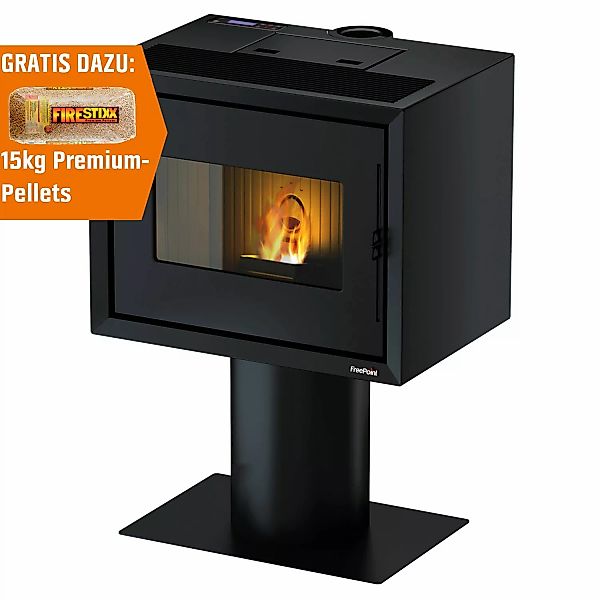 Freepoint Pelletofen Modo FreePoint Pelletofen Modo Stahl Schwarz 9,3 kW günstig online kaufen