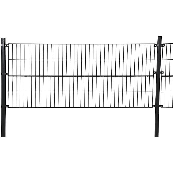 Home Deluxe Doppelstabmattenzaun 1,6 m x 26 m Anthrazit günstig online kaufen