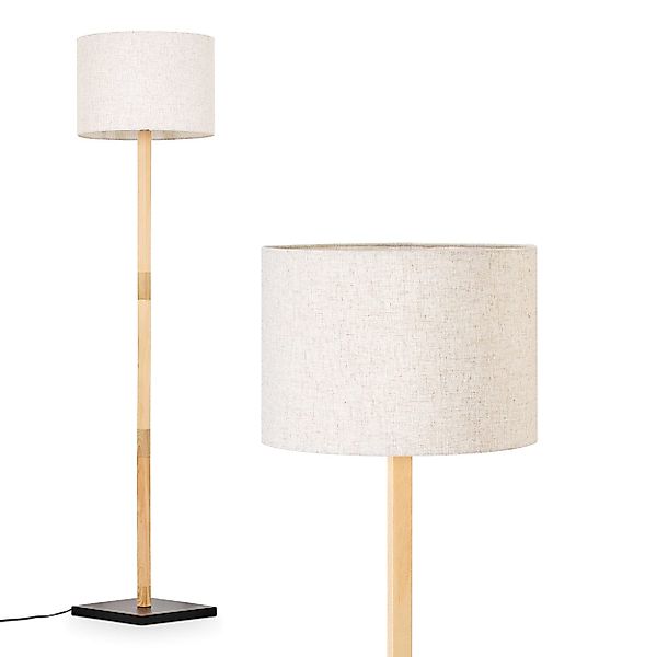 hofstein Stehlampe Stehlampe aus Holz/Stoff in günstig online kaufen