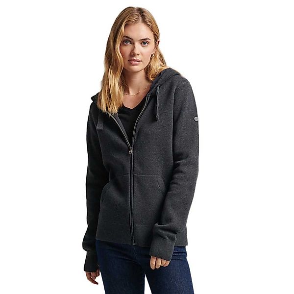 Superdry Essential Cotton Sweatshirt Mit Reißverschluss S Tar Mega Marl günstig online kaufen
