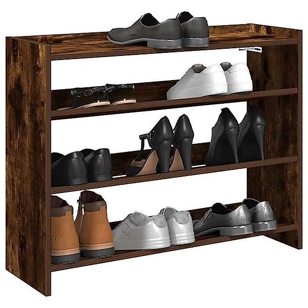vidaXL Schuhschrank Schuhregal Räuchereiche 80x25x62 cm Holzwerkstoff günstig online kaufen