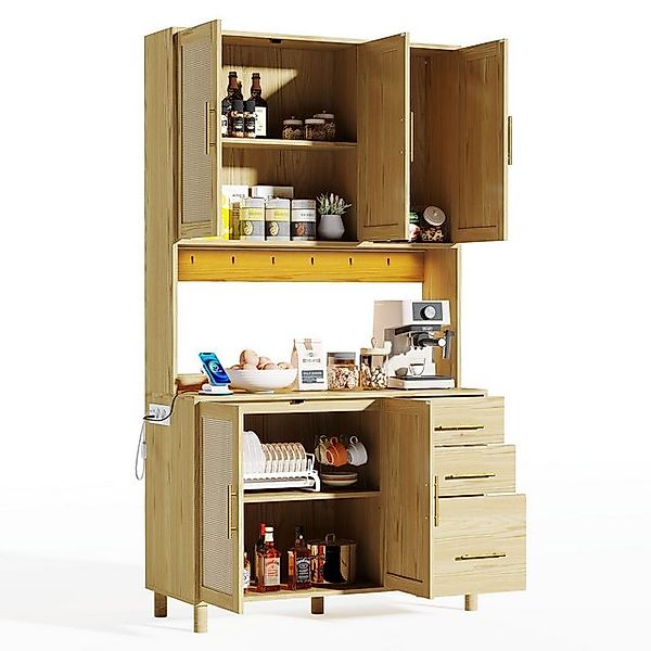 OKWISH Hochschrank Aufbewahrungsschrank,Sideboard (Moderne 183 cm Küchenanr günstig online kaufen