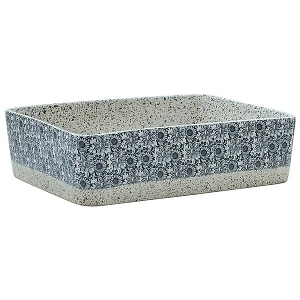 vidaXL Aufsatzwaschbecken Grau Blau Rechteckig 46x35,5x13cm Keramik 155072 günstig online kaufen