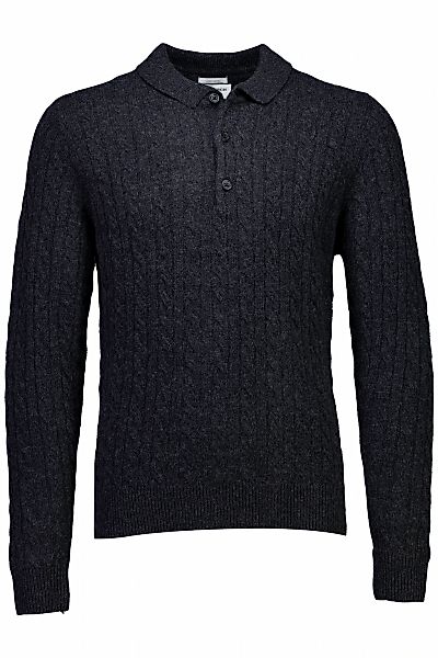 LINDBERGH Strickpullover mit Zopfmuster, Polo-Kragen und Wolle günstig online kaufen