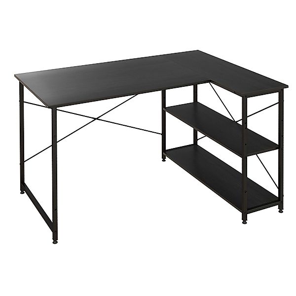 COSTWAY Eckschreibtisch, L-Form, mit Ablagefächern, 120x88x74,5cm günstig online kaufen