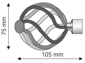 Liedeco Gardinenstangen-Endstück "Helena" für Gardinenstangen Ø 16 mm günstig online kaufen