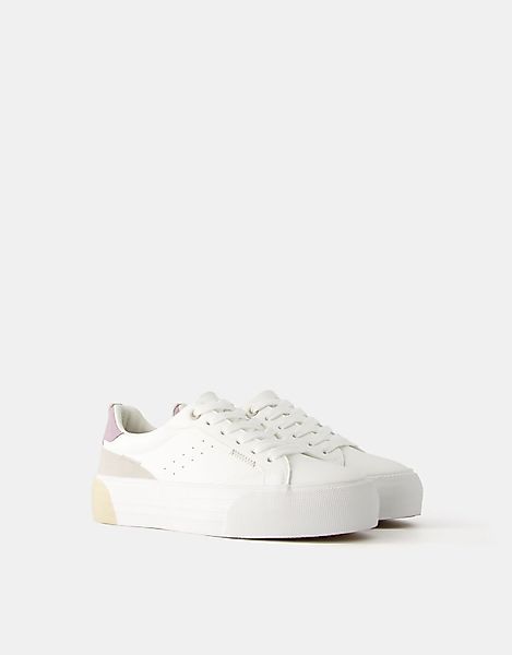 Bershka Kombinierte Sneaker Damen 34 Weiss günstig online kaufen