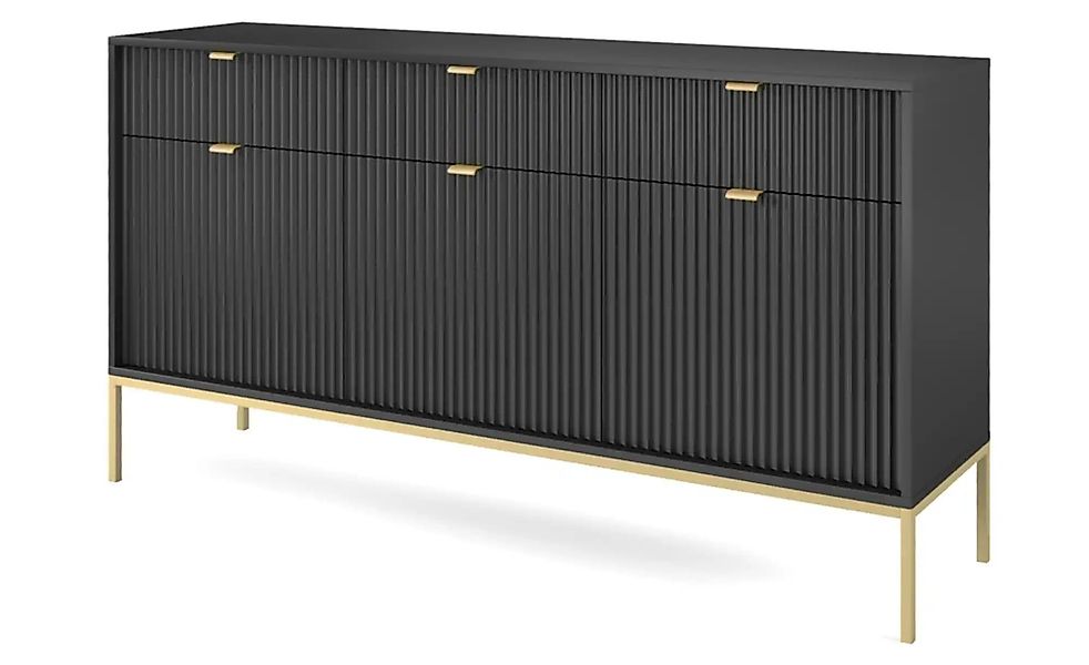 Selsey Sideboard  Vellore ¦ schwarz ¦ Maße (cm): B: 154 H: 83 Kommoden & Si günstig online kaufen
