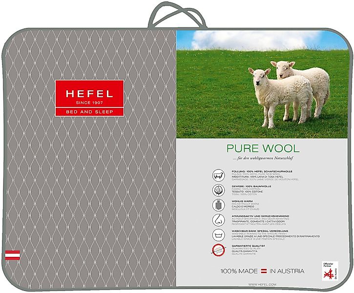 Hefel Matratzenauflage "Pure Wool, außerordentlich atmungsaktiv" Auflage in günstig online kaufen