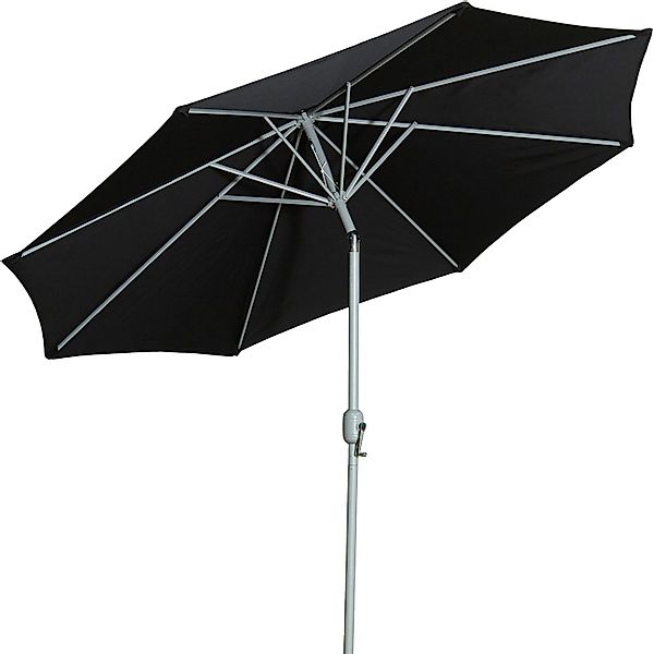Gartenfreude Marktschirm Ø 270 cm Anthrazit mit Neigungsfunktion günstig online kaufen