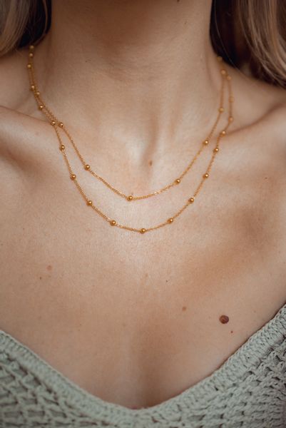Hey Happiness Edelstahlkette Kugeln mehrreihig, Edelstahl günstig online kaufen