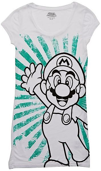 Super Mario T-Shirt SUPER MARIO Damen langes T-Shirt Longshirt Gr.M günstig online kaufen