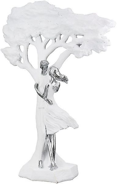 Casablanca by Gilde Dekofigur Skulptur Paar, Baum Liebesblicke weiß H. 44 c günstig online kaufen