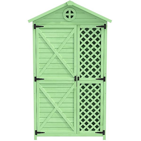 Gartenschrank 90x56x175 cm Wetterfester Geräteschuppen mit Regalen Outdoor- günstig online kaufen