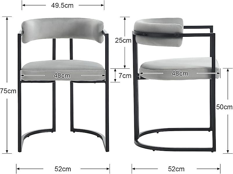 WAHSON OFFICE CHAIRS Esszimmerstuhl 2er Set, günstig online kaufen