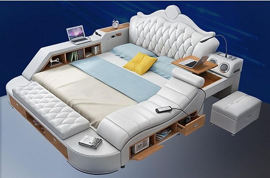 Xlmoebel Multimediabett Chesterfield Doppel Luxus Design Bett Polster Bett günstig online kaufen