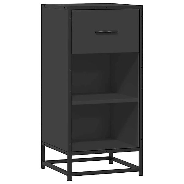 vidaXL Sideboard Schwarz 35,5x35x76 cm Holzwerkstoff und Metall 848954 günstig online kaufen