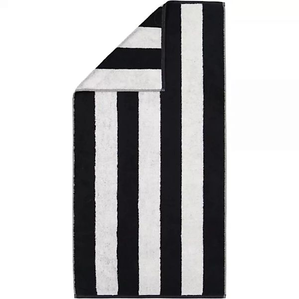 Cawö Zoom Blockstreifen 120 - Farbe: schwarz - 97 - Handtuch 50x100 cm günstig online kaufen