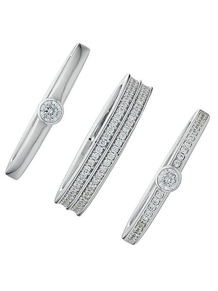 JETTE Silberring JETTE Damen-Damenring 140 Zirkonia, Zirkonia günstig online kaufen