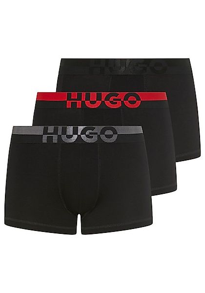 HUGO Boxershorts TRUNK TR. SPLIT LOGO (3-St) enganliegend, kurzes Bein günstig online kaufen