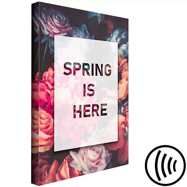 Wandbild Der Frühling ist da – eine typografische Komposition mit einer Ins günstig online kaufen