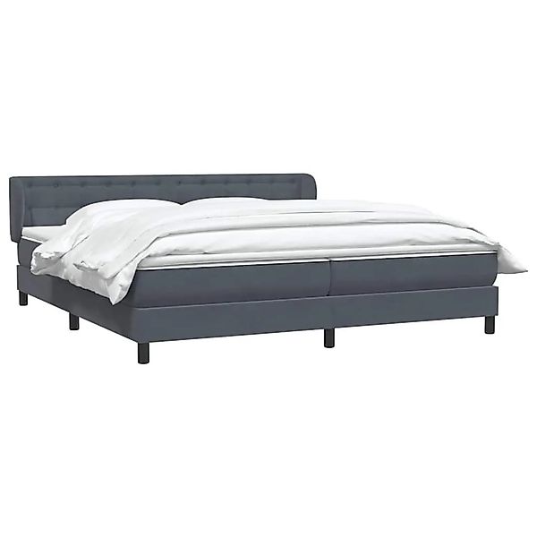 vidaXL Boxspringbett mit Matratzen Dunkelgrau 180x210 cm Samt 3317872 günstig online kaufen