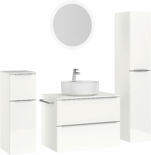 nobilia Badmöbel-Set "Alvene" vormontiert, mit Soft-Close, 4 Stk. tlg. günstig online kaufen