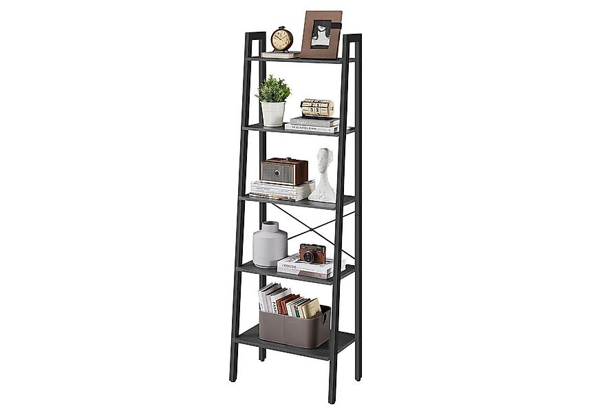 VASAGLE Bücherregal, Regal mit 5 Ebenen, Leiterregal, Wohnzimmer, modern, S günstig online kaufen