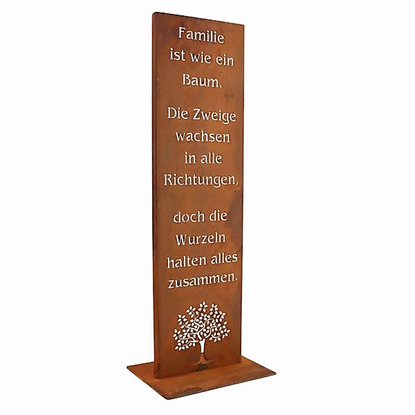 Rostikal Gartenfigur Gartendeko Rost Gartenschild Familie günstig online kaufen