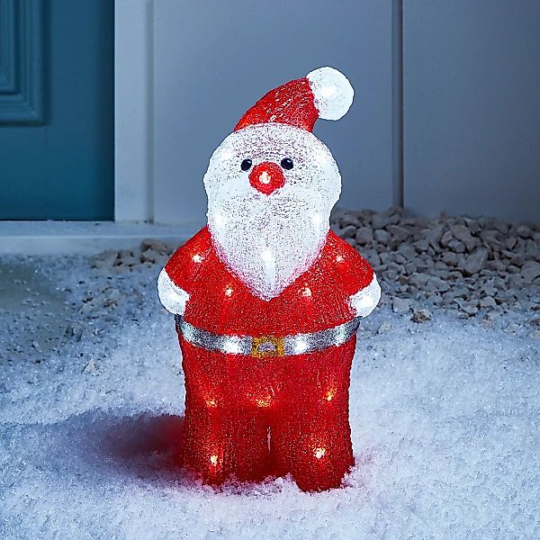 LED Acryl Weihnachtsmann Figur 34cm günstig online kaufen