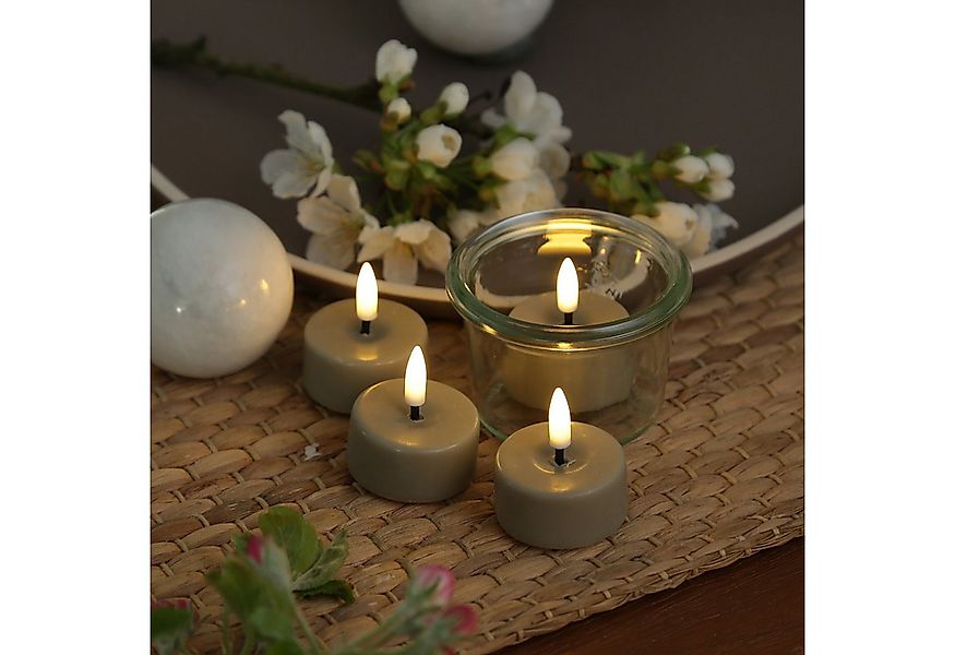 Deluxe Homeart LED-Kerze LED Mini Teelichter Mia flackernd mit Batterien D: günstig online kaufen