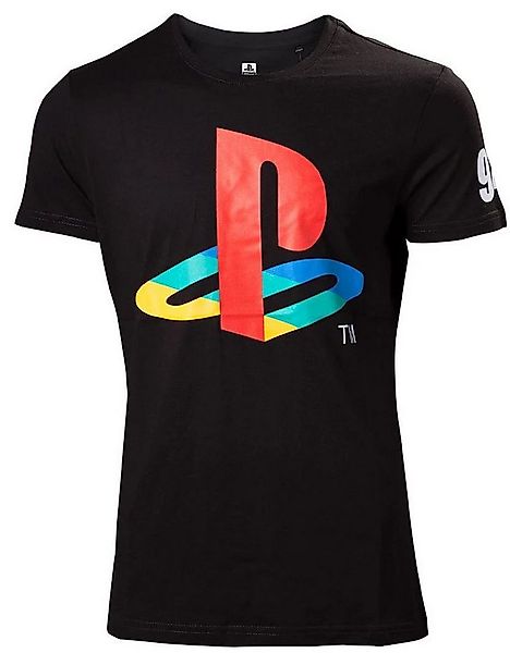 Playstation Print-Shirt Playstation Logo Sony T-Shirt Schwarz Large günstig online kaufen