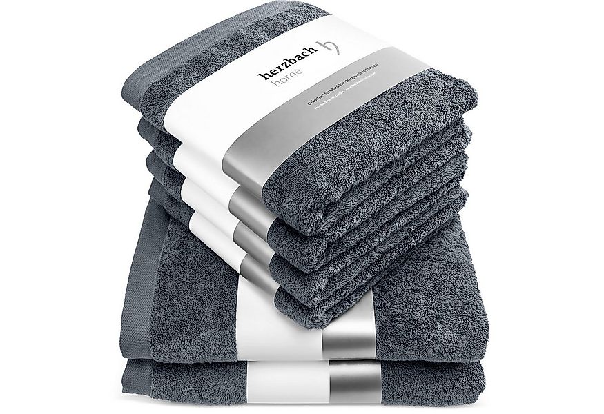 Herzbach Home Handtuch Set Pura, (6-St), 6er Set, 550g/m², Premium-Qualität günstig online kaufen