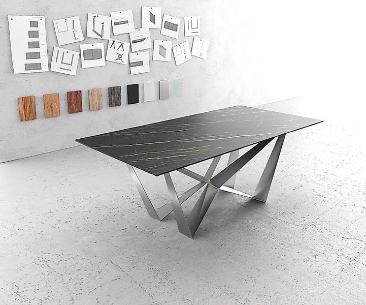 DELIFE Esstisch Edge, Keramik Laminam®Noir Desir günstig online kaufen