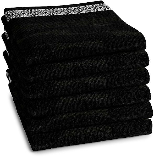 DDDDD Geschirrtuch "DDDDD Küchentuch Africa 50 x 55 Schwarz (6er-Pack)" sch günstig online kaufen
