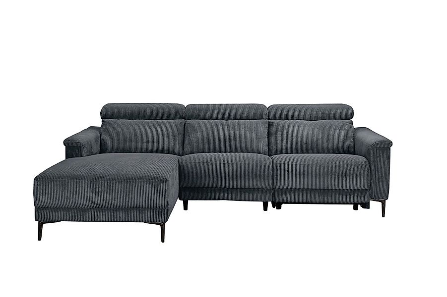 Home affaire Ecksofa "Lund in Cord, L-Form, 261 cm, manuelle und elektr. Re günstig online kaufen