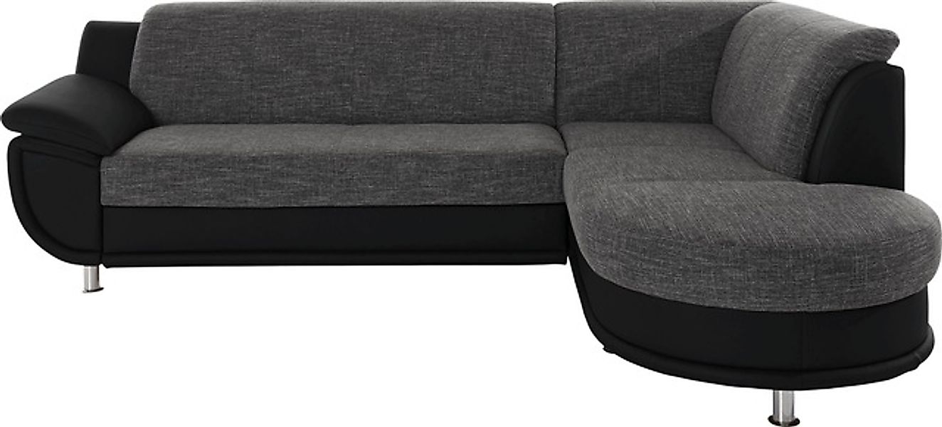 TRENDMANUFAKTUR Ecksofa »Rondo 3, zeitlos und bequem, Materialmix, breite A günstig online kaufen