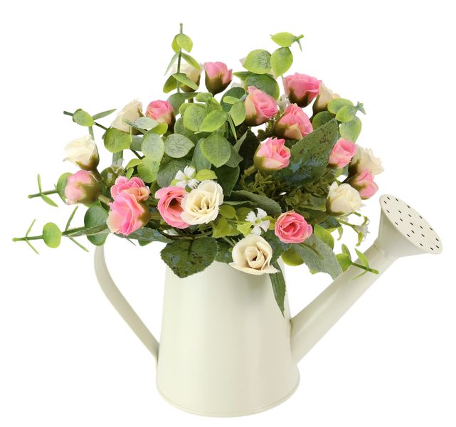 Kunstblume Wildrosen-Busch in Gießkanne Rosen, I.GE.A., günstig online kaufen