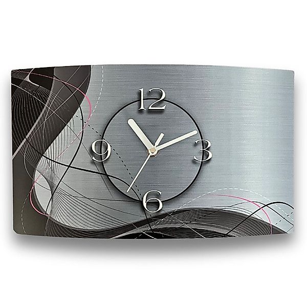 dixtime Wanduhr Abstrakt grau Designer Wanduhr günstig online kaufen