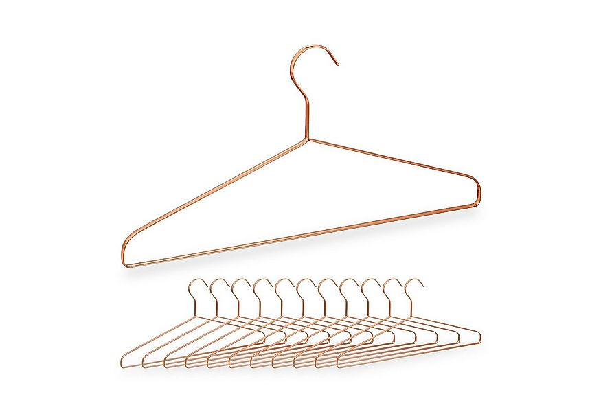 relaxdays Kleiderbügel 12 Kleiderbügel in Kupfer, Kupfer günstig online kaufen