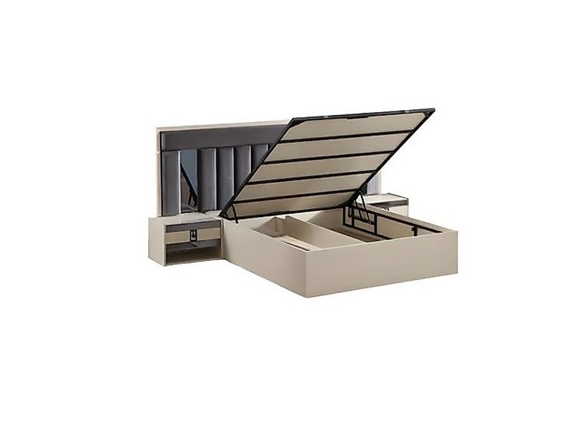 JVmoebel Bett Modern Luxus Design Schlafzimmer Set 5tlg Holz Möbel Doppelbe günstig online kaufen