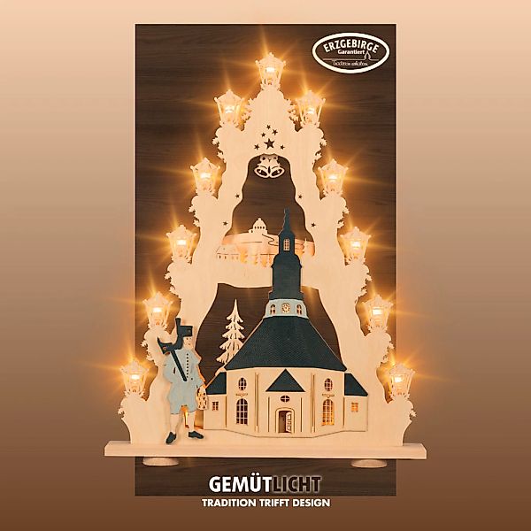Weigla Lichterbogen "Seiffener Kirche, große Lichterspitze aus Holz, Made i günstig online kaufen