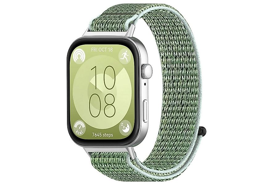 Wigento Smartwatch-Armband Für Huawei Watch Fit 4 / 4 Pro / 3 Nylon Klettve günstig online kaufen