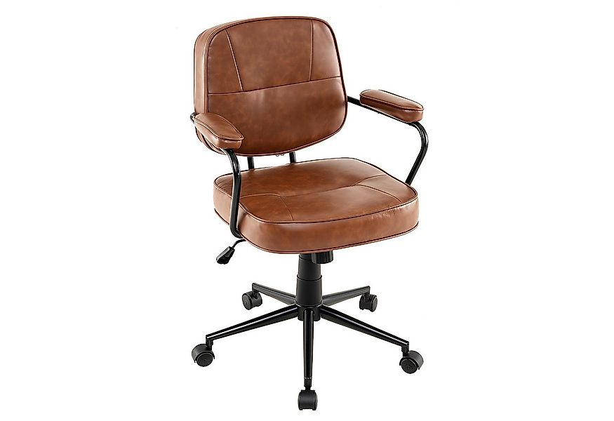 COSTWAY Bürostuhl, Kunstleder, Drehstuhl mit gepolsterten Armlehnen günstig online kaufen